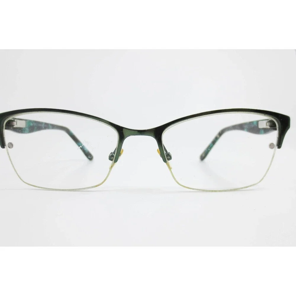 BCBG Max Azria Camilla Teal Cat Eye Semi Rimless Eyeglass Frames 51-17-130